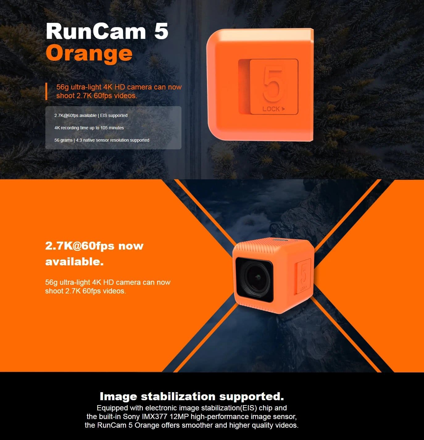 runcam 5 orange eis